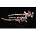 Neue Blumen-Design Glänzende Kristall Barrette Strass Bobby Pin